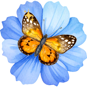 Cosmos Flower 8 pedals Monarch butterfly Logo Cosmos-x space